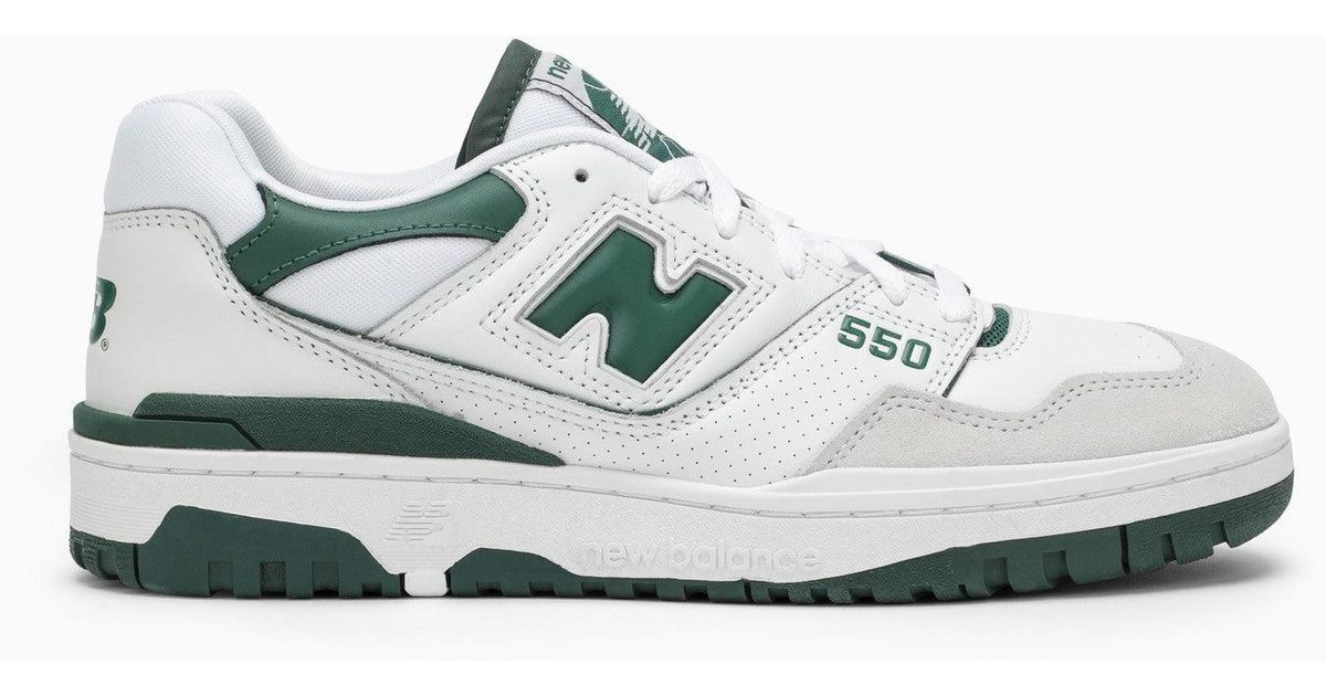 New Balance Low 550 /green Trainer in White for Men | Lyst UK