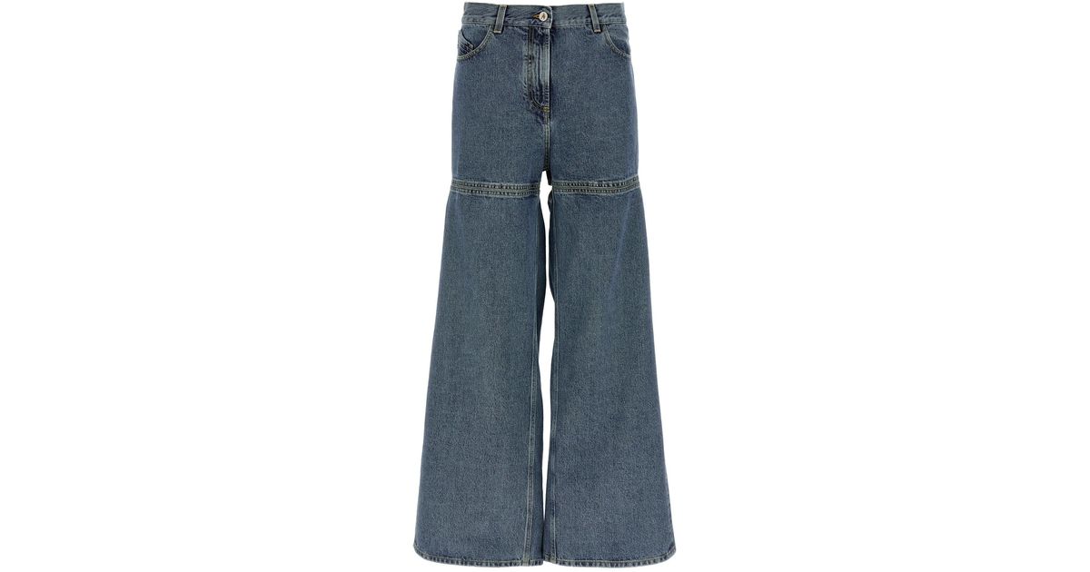 Washed Out Ruddin The Attico Washed Denim Cut-Out Jeans in Blue | Lyst