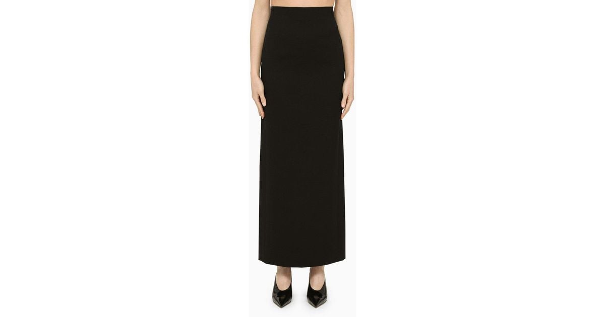Wardrobe NYC Black Long Skirt With Slit | Lyst UK