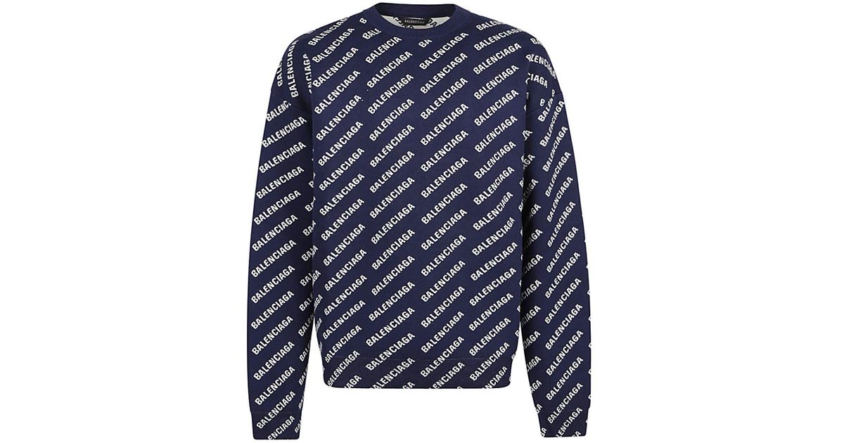 Balenciaga allover logo crewneck sale