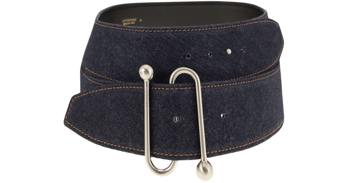 ベルト SPORTMAX SS25 ARABBA1234 - Denim belt (2512501043600 001) Sportmax Arabba1234 Denim Belt in Blue | Lyst Canada