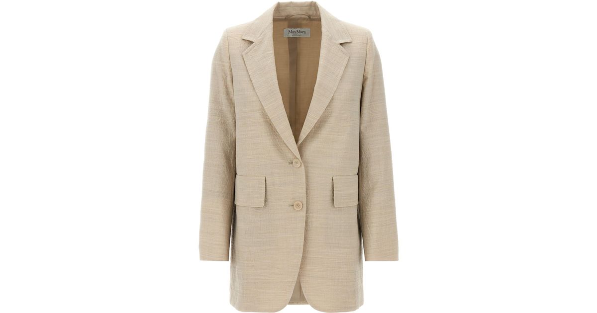 ジャケット Max Mara 'Acacia1234' blazer Max Mara 'acacia1234' single-breasted textured blazer | The