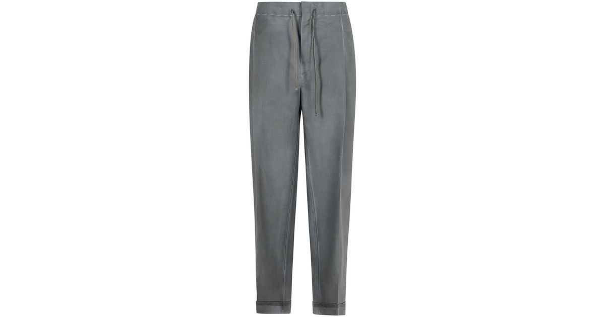 Maison Margiela Mohair Blend Trousers in Grey | Lyst Australia