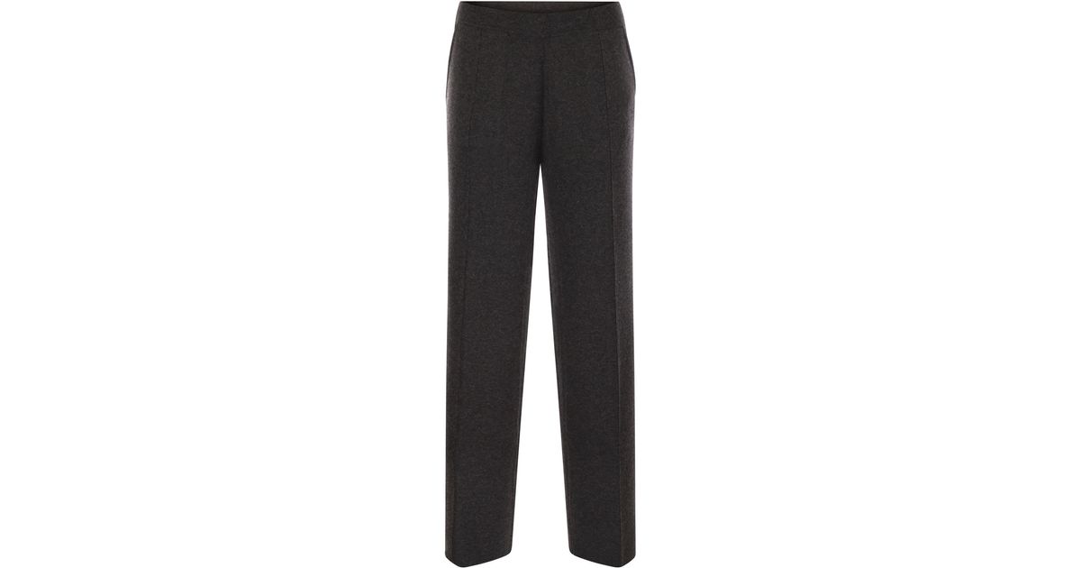 Max Mara Arno Viscose And Wool Trousers in Black | Lyst