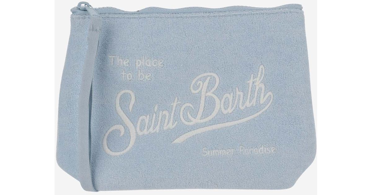 Mc2 Saint Barth Men's Aline Canvas Clutch White