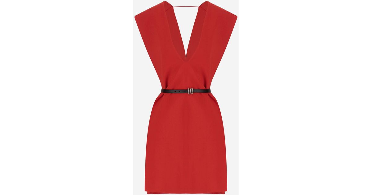 ワンピース SPORTMAX Red Stretch Viscose Agrume1234 Mini Dress Sportmax Red Stretch Viscose Agrume1234 Mini Dress In Pink