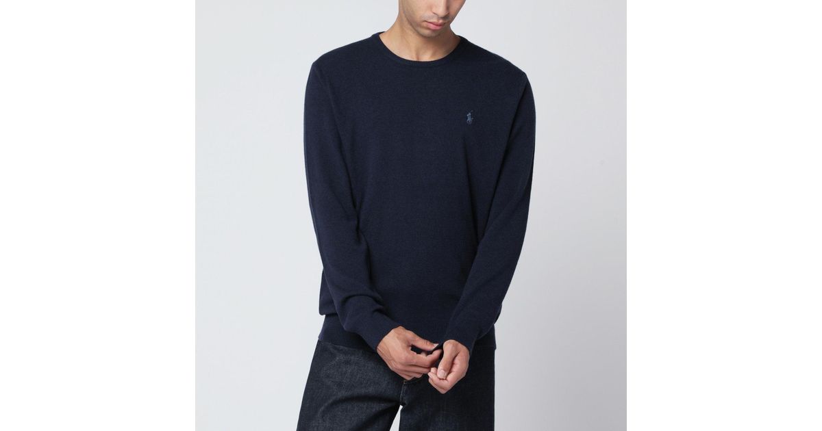 Polo Ralph Lauren Wool Sweater in Blue for Men | Lyst UK