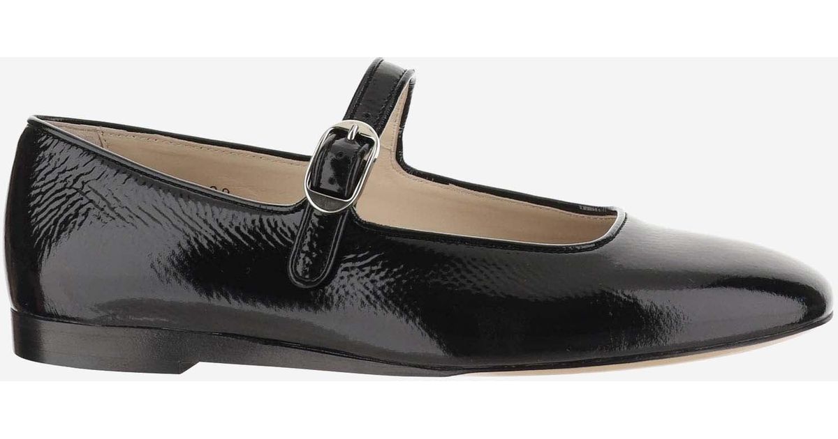 Le Monde Beryl Leather Mary Jane Ballet Flats in Black for Men | Lyst