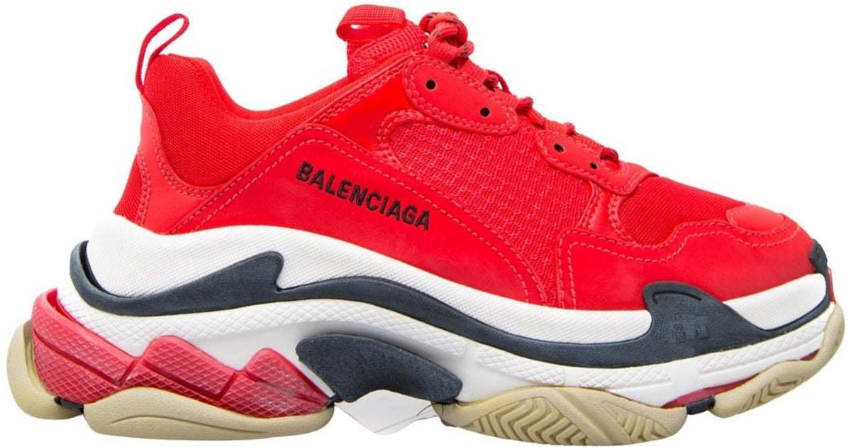 balenciaga triple s leather