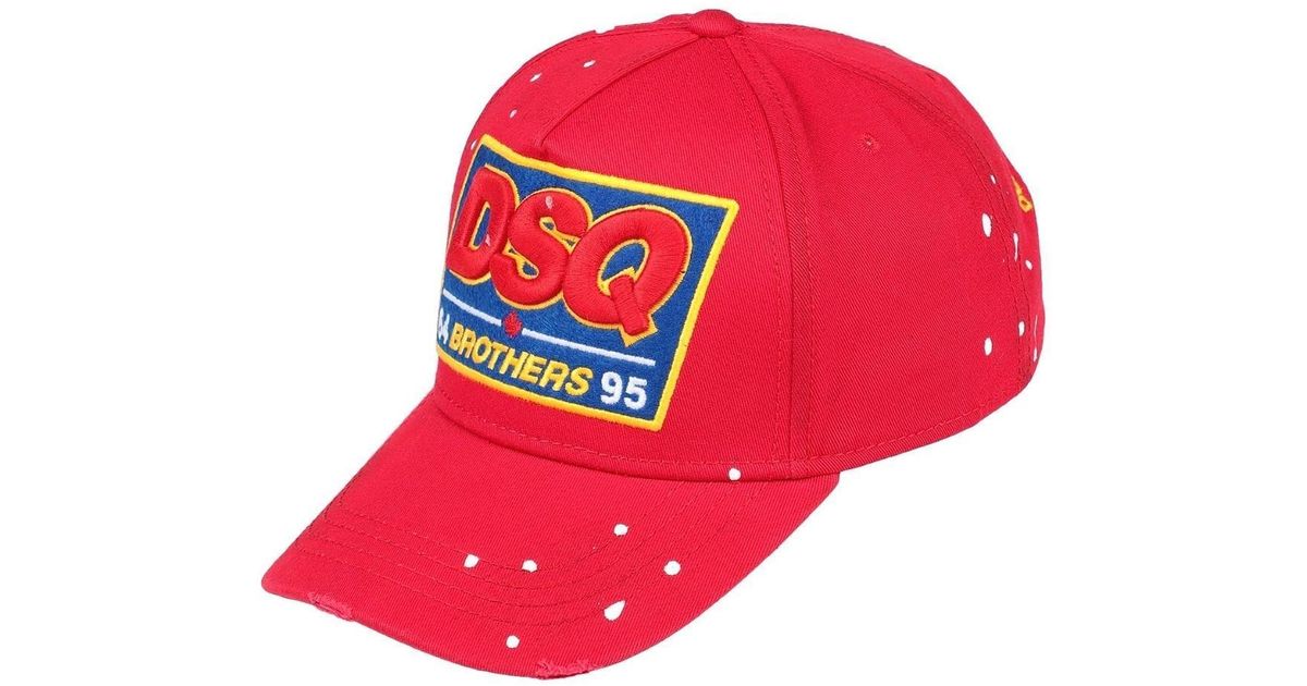 DSquared² Cotton Dsq 64 Bros Red Cap 