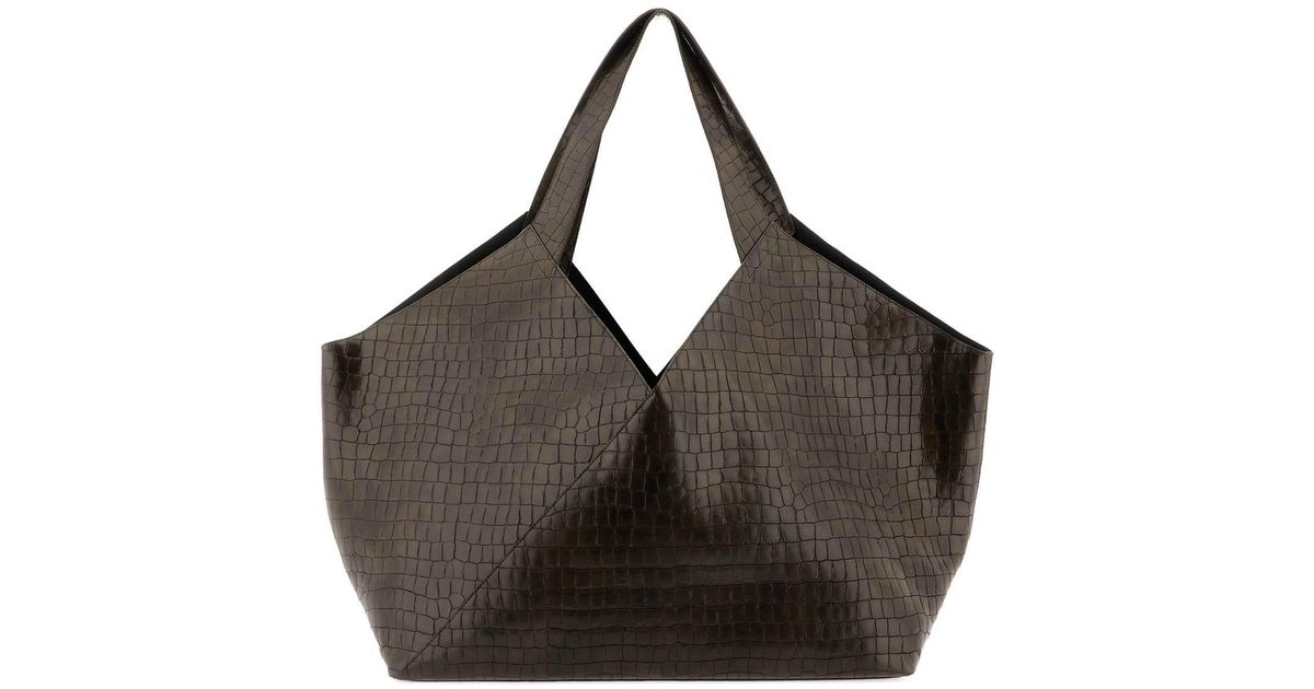 By Malene Birger 'drewa' Extra Large Leather Tote Bag in Black | Lyst