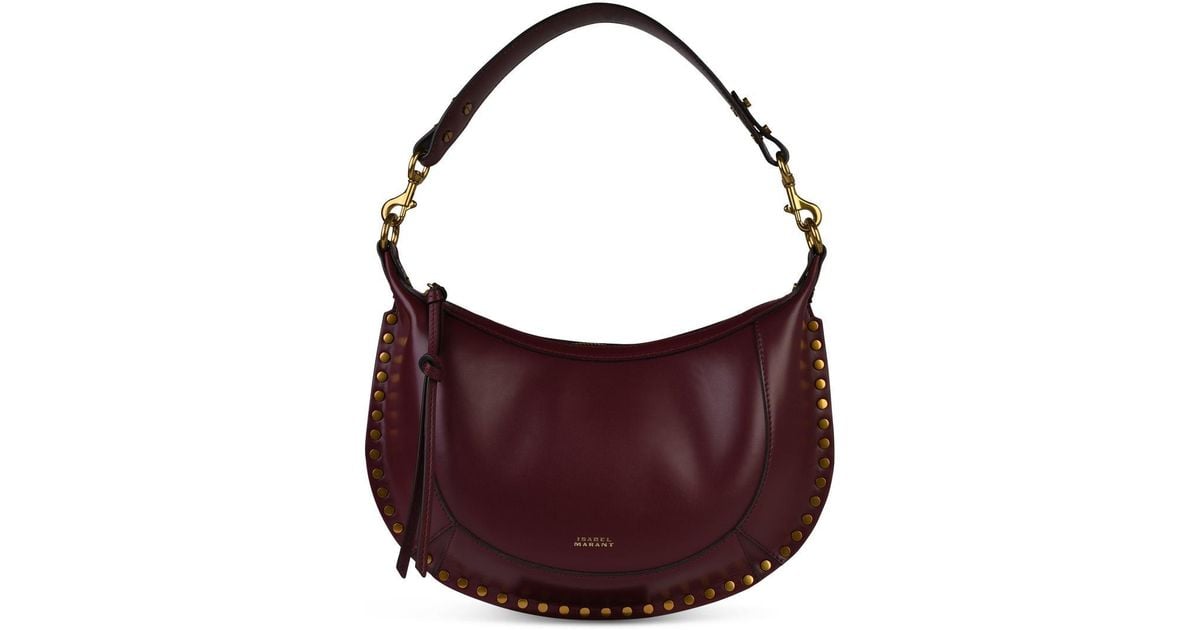 Isabel Marant 'Naoko' Burgundy Leather Crossbody Bag in