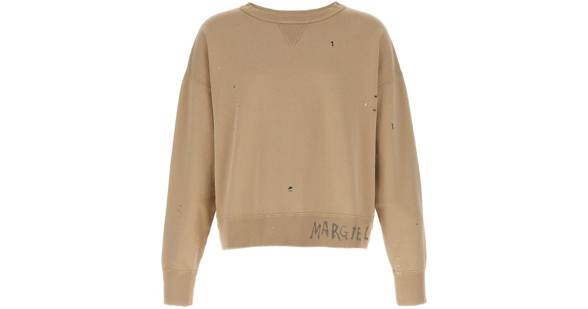 Maison Margiela Graffiti Sweatshirt in Natural for Men | Lyst