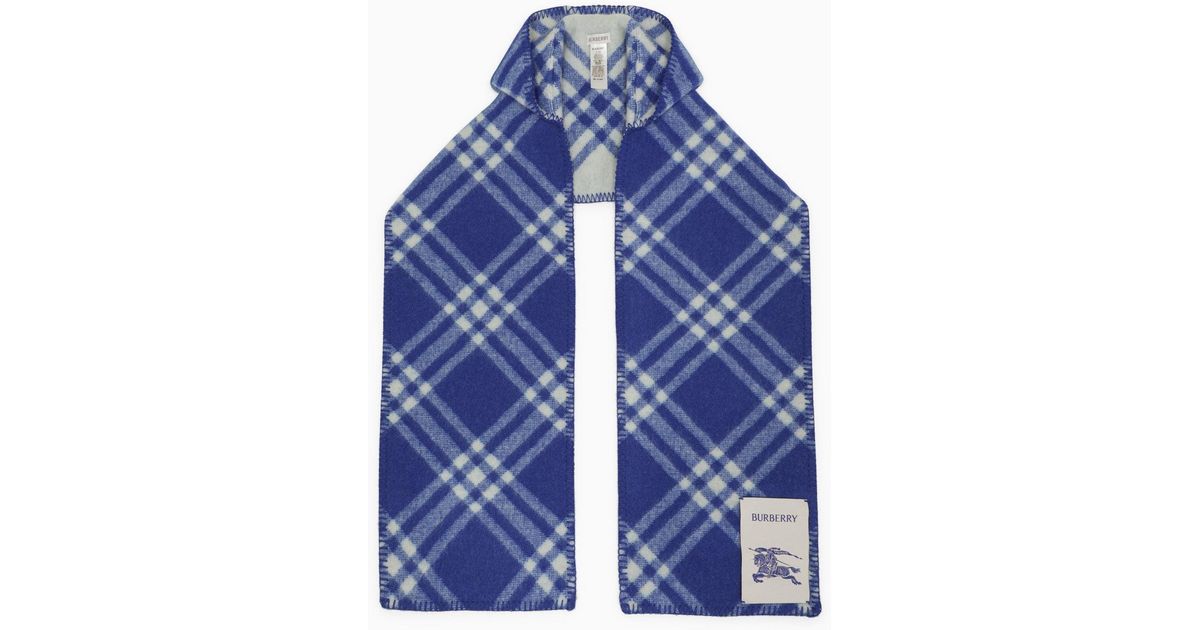 Écharpe à capuche bleue Burberry pour homme en coloris Bleu | Lyst