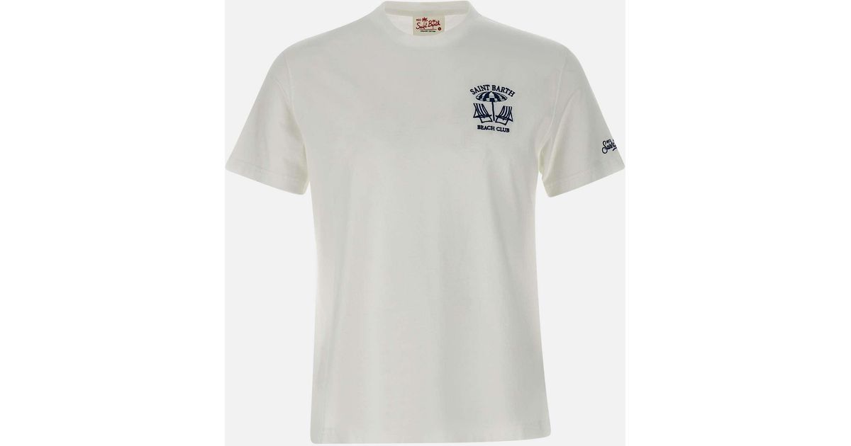 Tシャツ・カットソー MC2 SAINT BARTH Portofino organic cotton t-shirt Bianco Mc2 Saint Barth Portofino Organic Cotton T Shirt in White