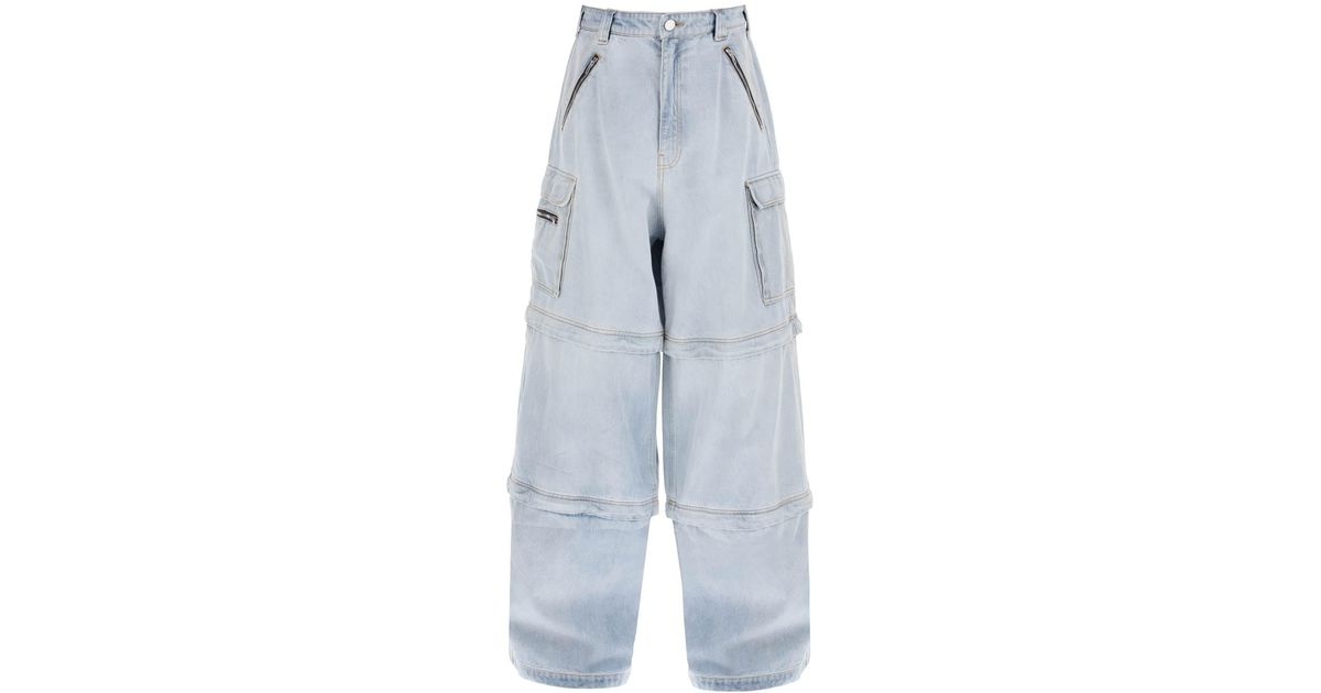 Vetements Triple Zip-up baggy Jeans in Blue for Men | Lyst