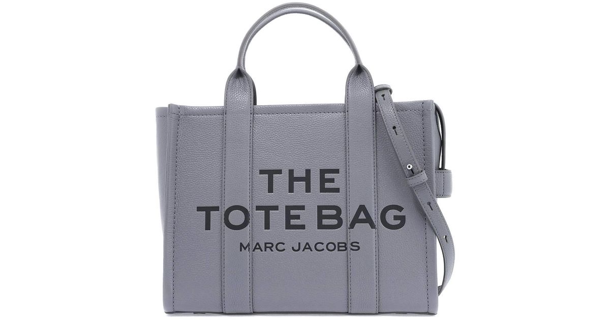 Marc Jacobs The Leather Medium Tote Bag in Grey | Lyst Canada