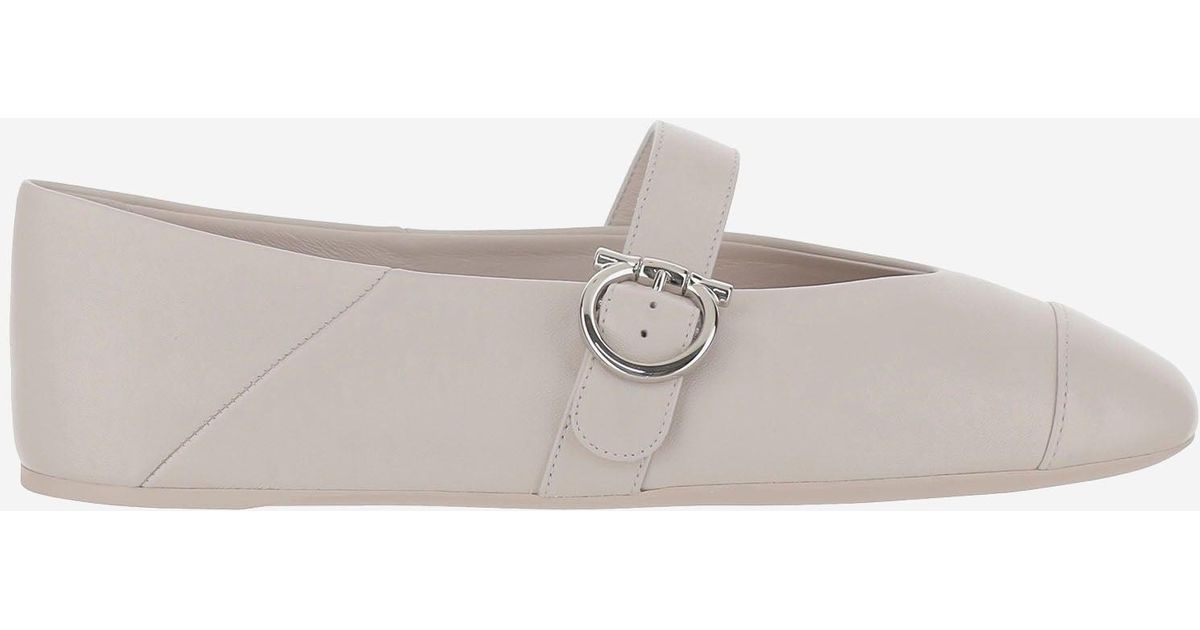 Ferragamo Ballet Flats Ornament Hooks in Gray | Lyst