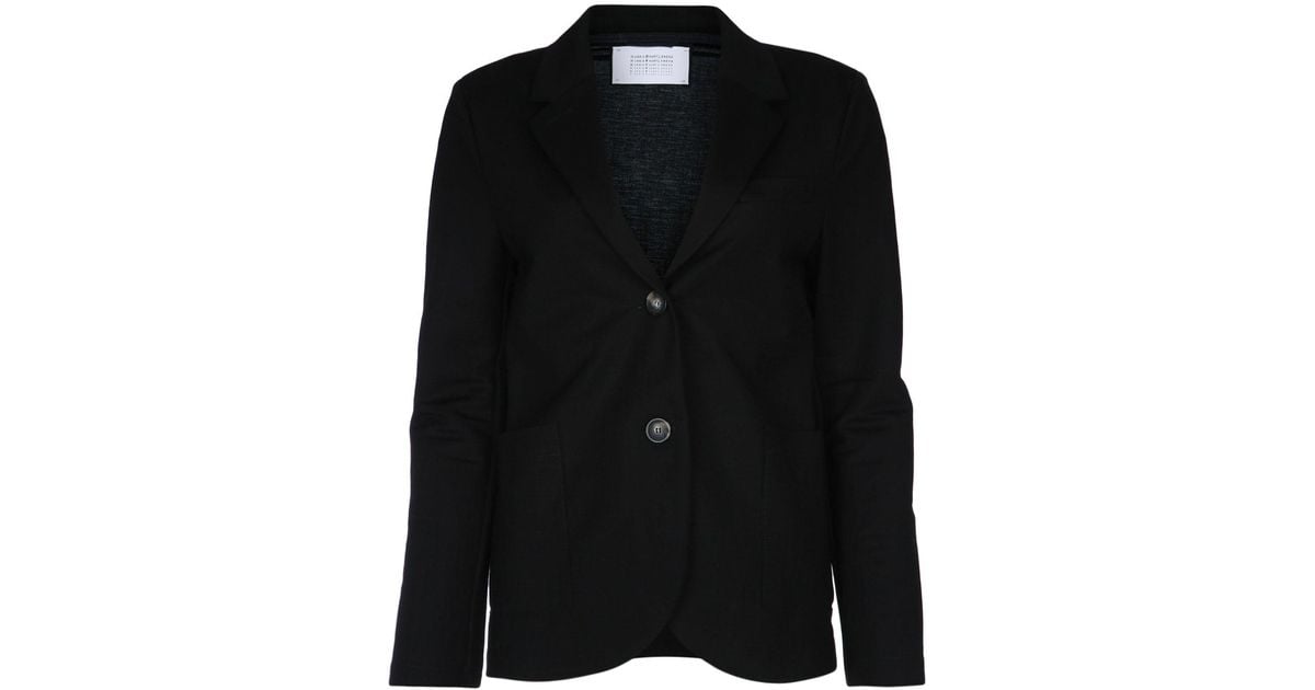 Harris Wharf London Stand Up Collar Blazer Rayon in Black | Lyst