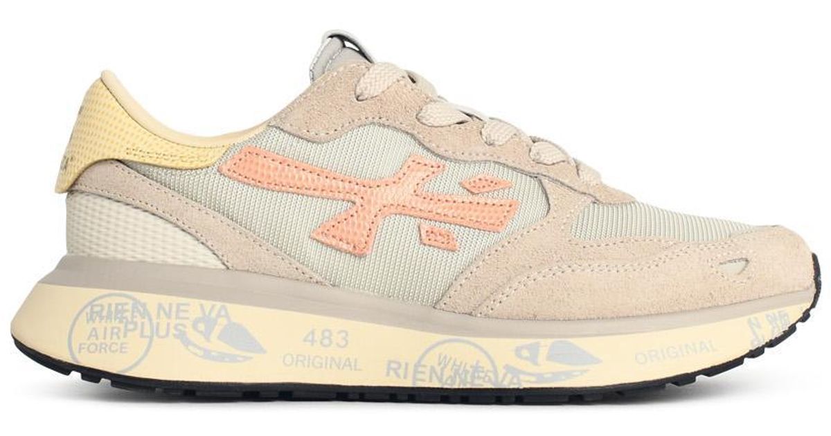 Premiata 'Lauryn 8184' Lear Blend Sneakers in White | Lyst