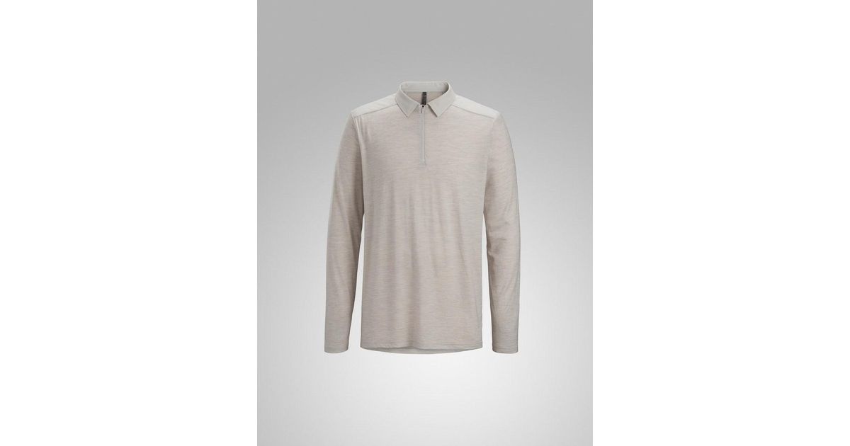 Arc'teryx Frame Ls Polo in Gray for Men | Lyst