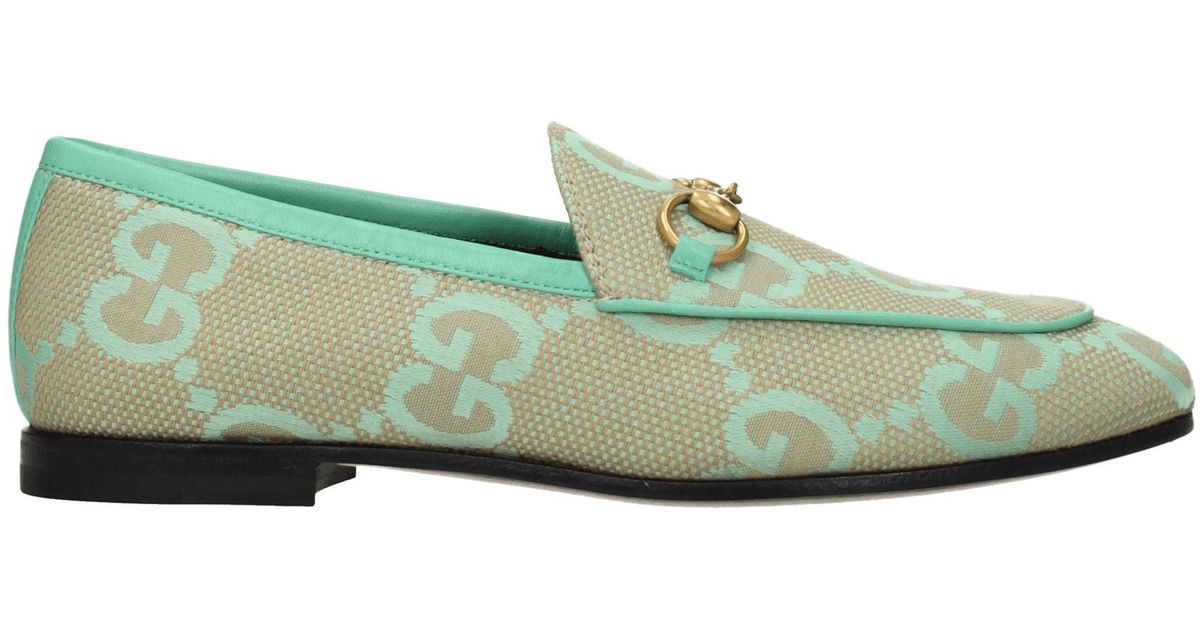 Gucci Mocassini Jordaan Fabric/ Water in Green for Men | Lyst