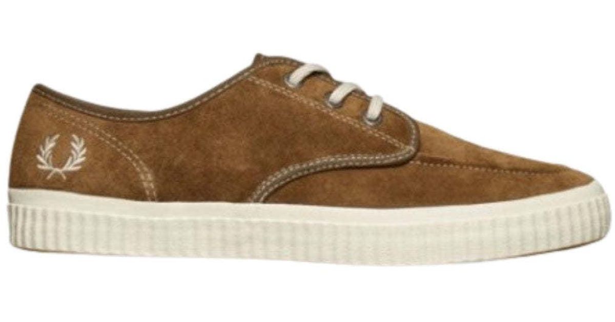 Fred Perry B7175 988 Low Suede Ealing Leather S Trainers in Brown for Men |  Lyst