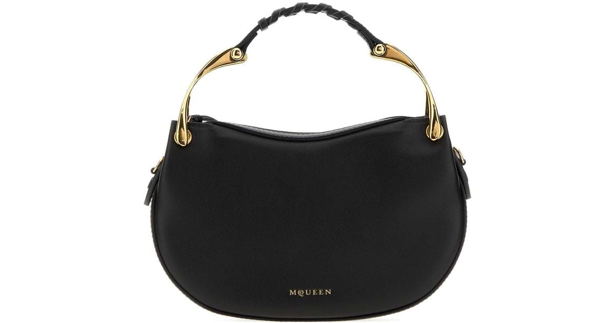 McQueen Alexander Mcqueen Wishbone Mini Shoulder Bag in Black | Lyst