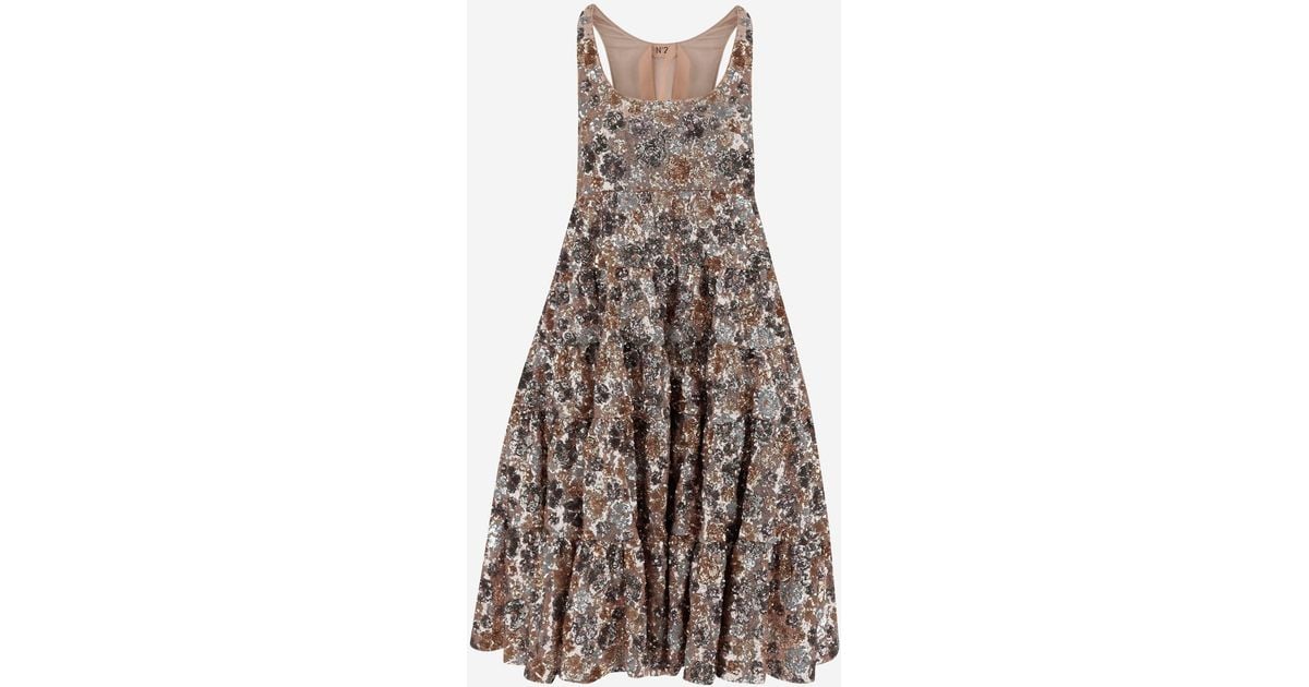 N°21 Dress With Floral Paillettes Pattern N°21 Dress With Floral Paillettes Pattern In Multi | ModeSens