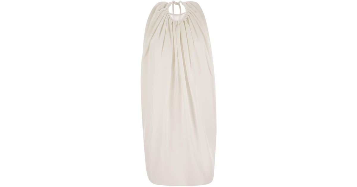 パーティードレス SPORTMAX ARIZONA1234 - Short viscose dress Sportmax Arizona1234 Short Viscose Dress in White | Lyst Canada