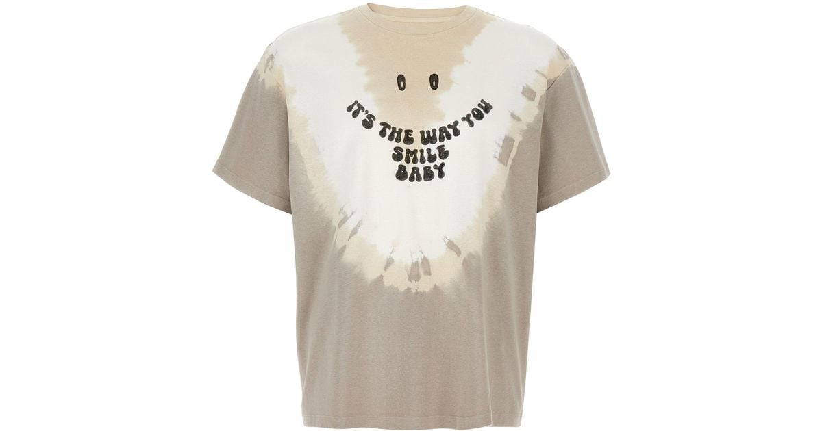 MM6 by Maison Martin Margiela 'Tie Dye' T Shirt in Gray | Lyst