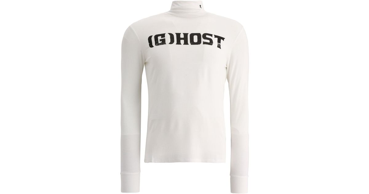Raf Simons Ghost Turtleneck Sweater in White for Men | Lyst