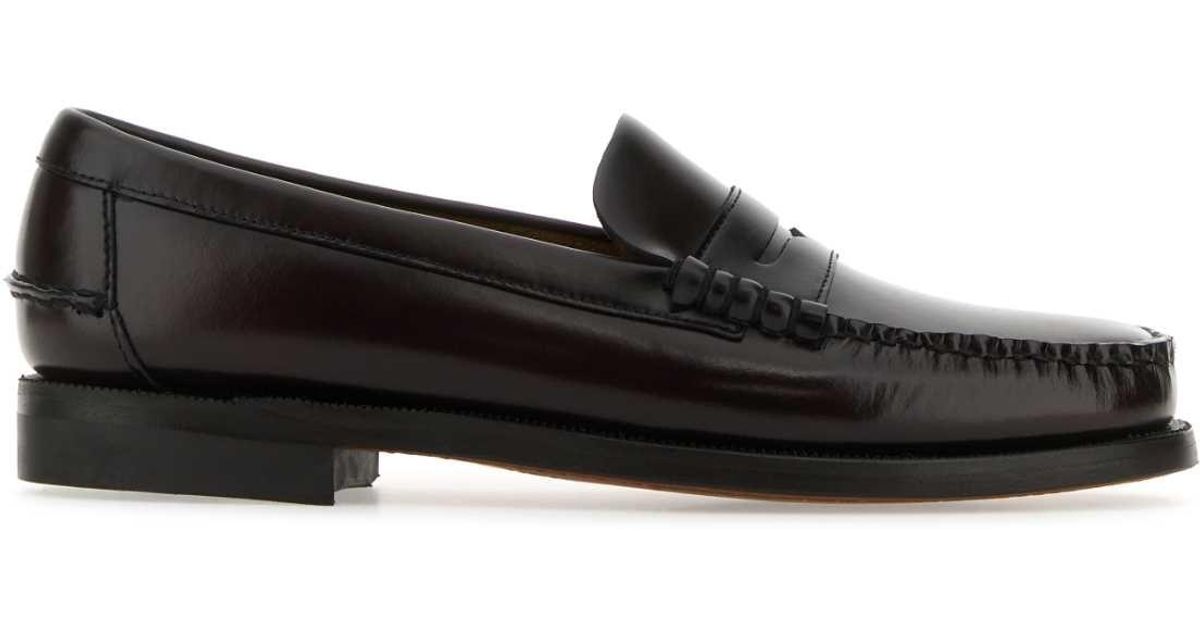 Sebago Chocolate Leather Classic Dan Loafers in Black | Lyst