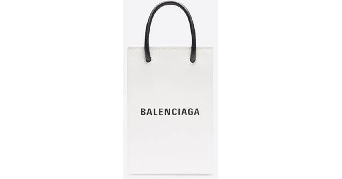 Balenciaga Mini Shopping Bag in White | Lyst