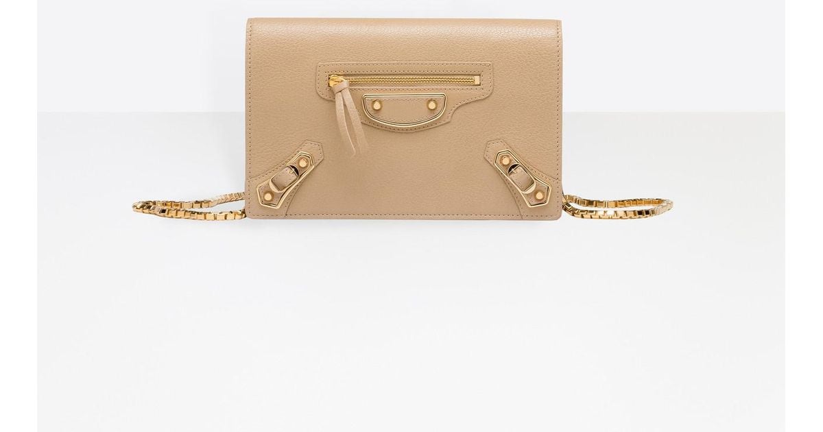 balenciaga women's hourglass wallet on chain