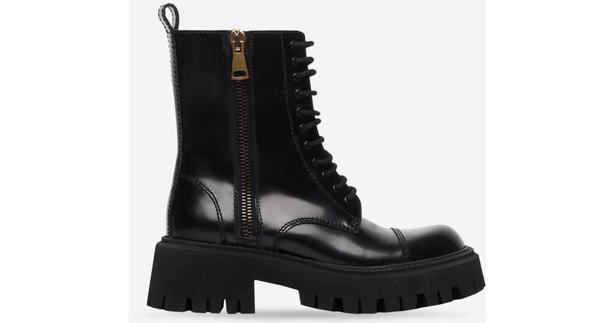 Balenciaga Tractor 20mm Lace-up Boot in Black - Lyst