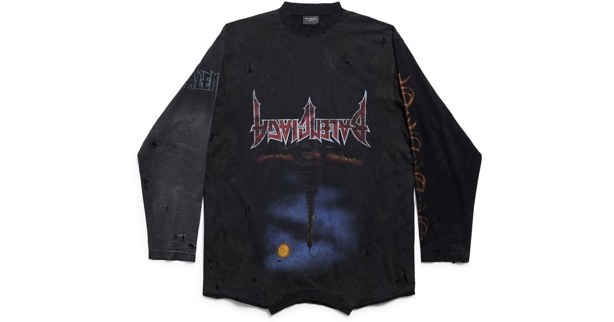 Balenciaga Paris Moon Upside Down Long Sleeve T-Shirt Balenciaga Paris Moon Upside Down Long Sleeve T-Shirt