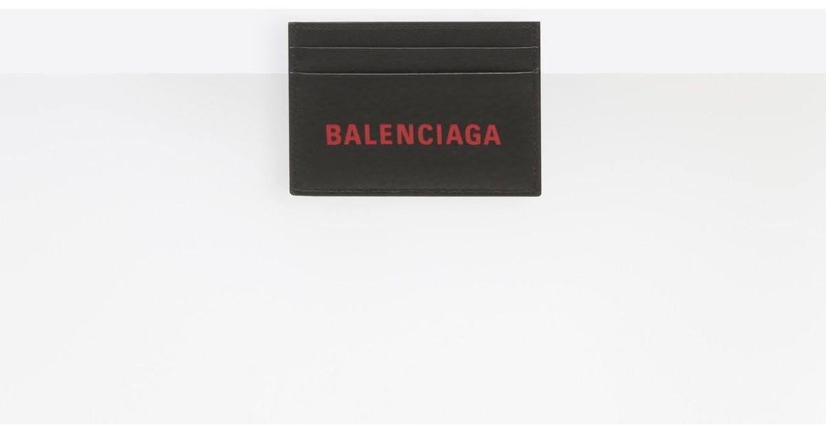Balenciaga Leather Everyday Multi Card Holder in Black/ Red (Black) for Men  - Lyst