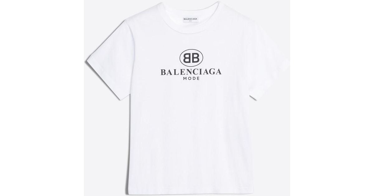 Balenciaga Cotton Bb Mode T-shirt in White for Men | Lyst UK
