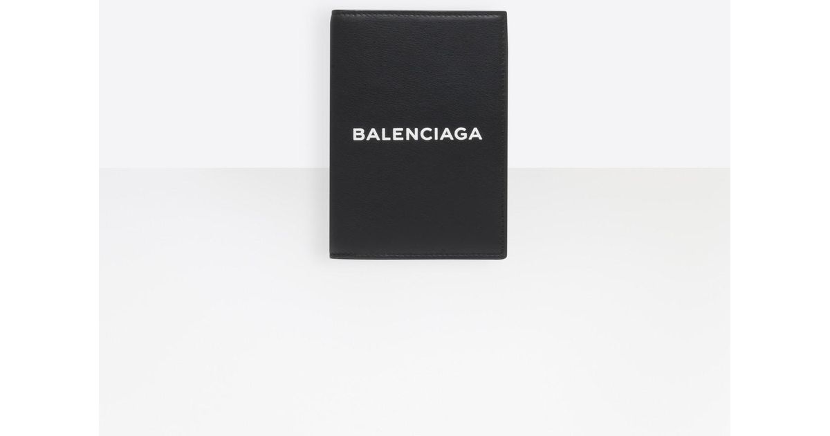 Balenciaga Everyday Passport Holder in Black for Men | Lyst