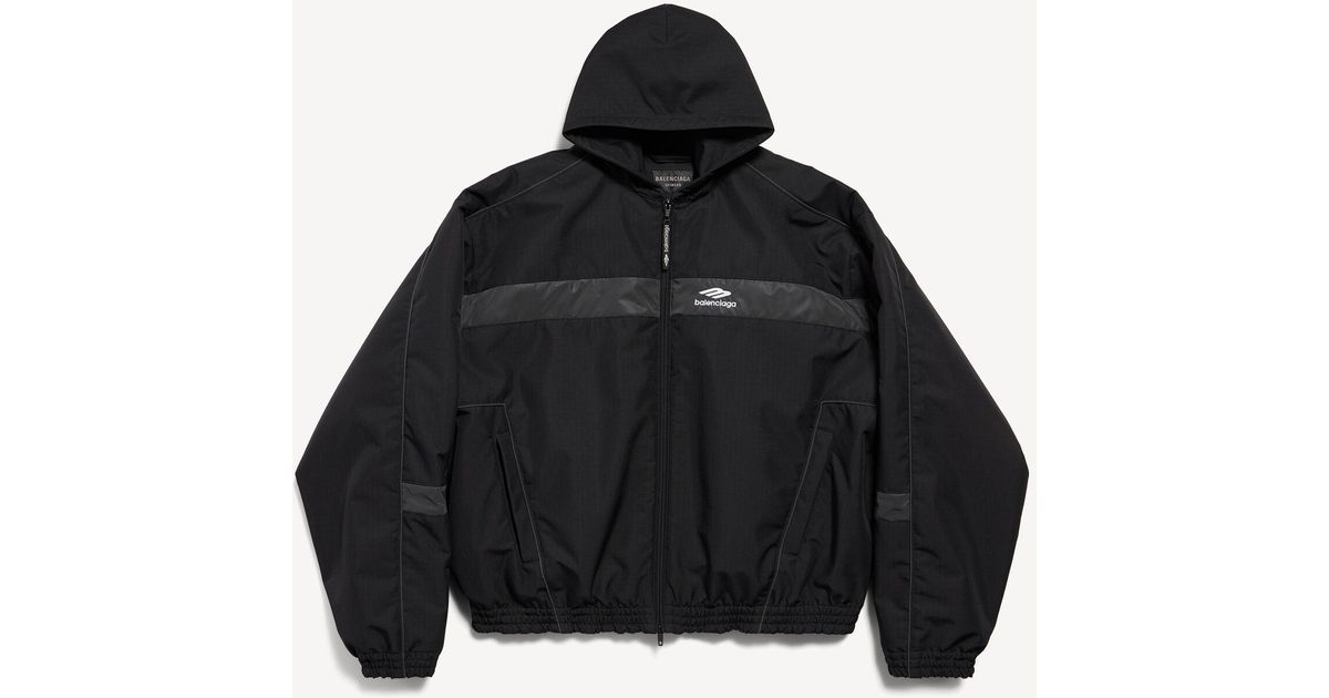 Balenciaga 3B Sports Icon Ski Tracksuit Parka in Black for Men | Lyst