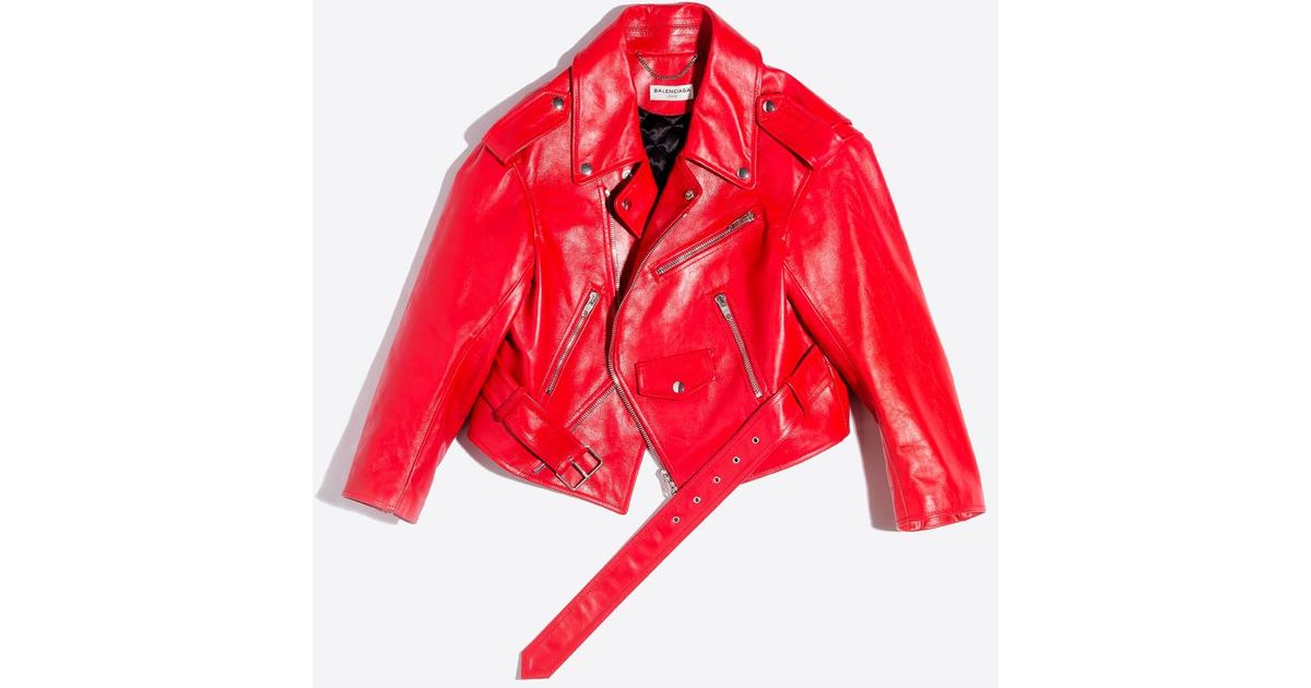 balenciaga jacket red