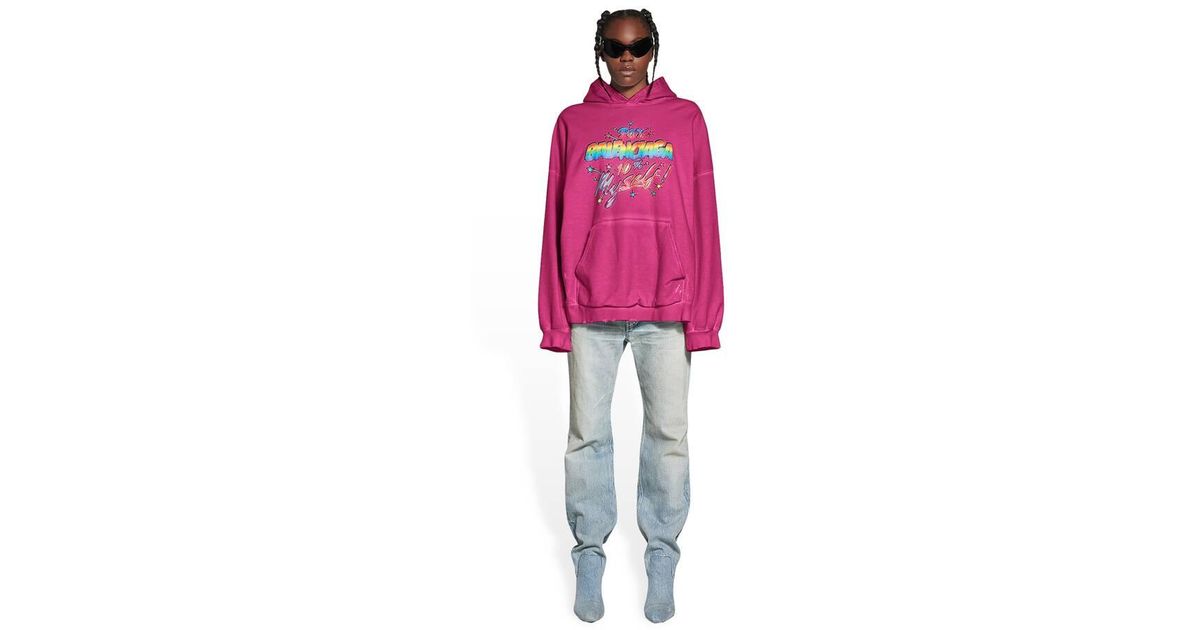 balenciaga pink hoodie
