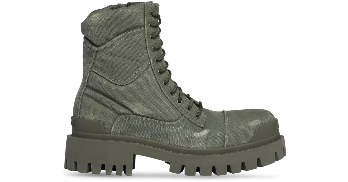 Balenciaga Combat Strike Boot in Green for Men | Lyst