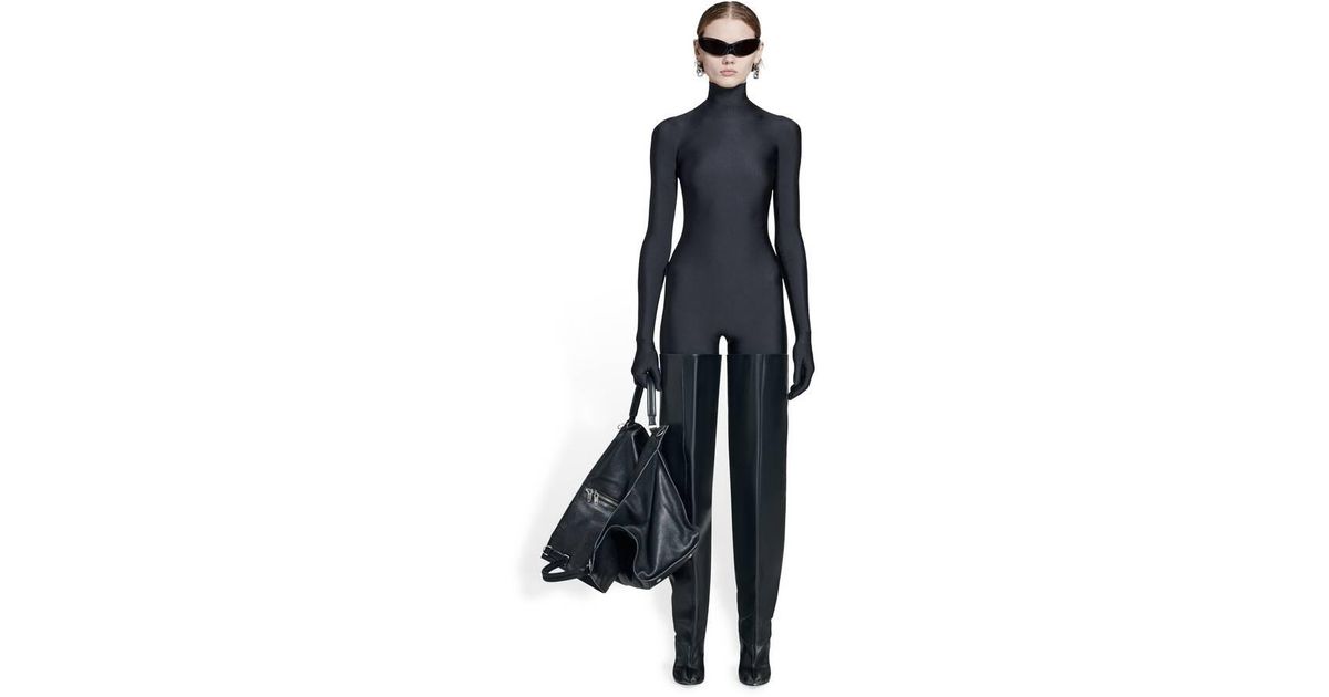 Balenciaga Falkon Bodysuit in Black | Lyst