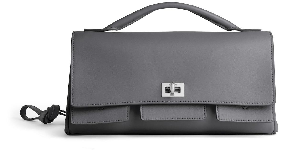 BALENCIAGA Bel Air スモール クラッチ ダークバーガンディ ホワイト の ウィメンズ Bel Air クラッチ ストラップ付き