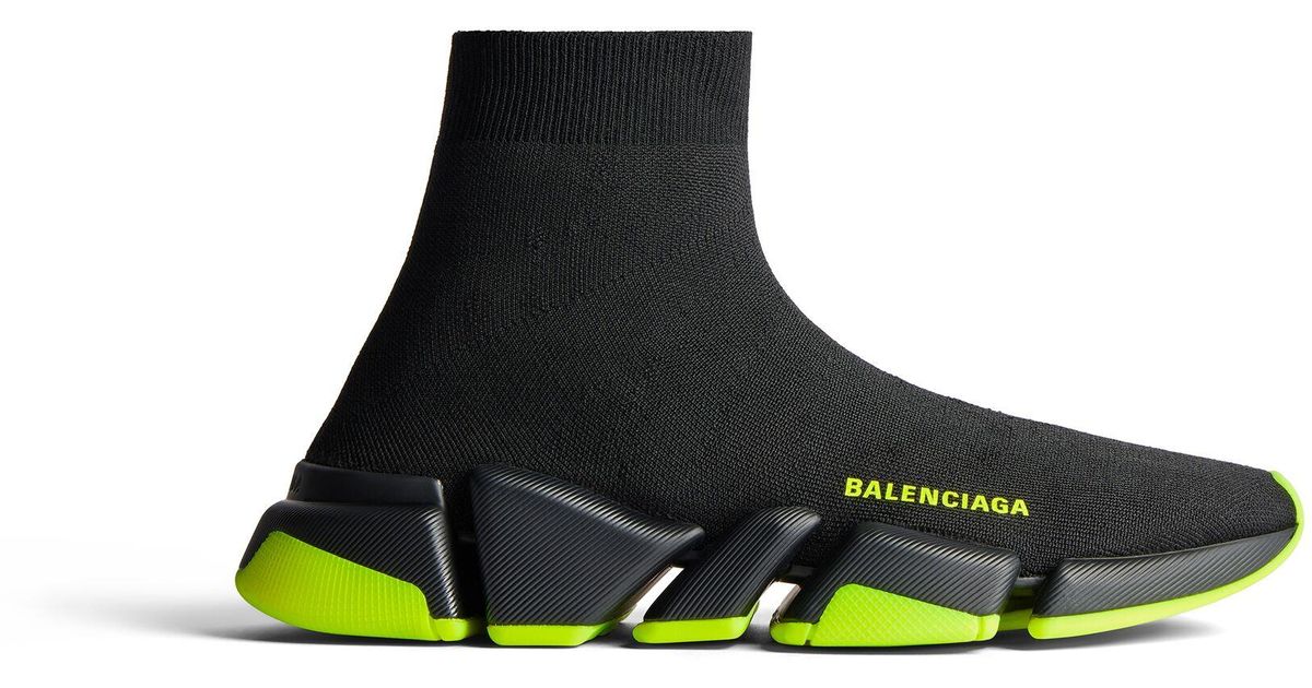 balenciaga speed trainer black and green *used* Balenciaga Speed Trainer Green Men main image 2