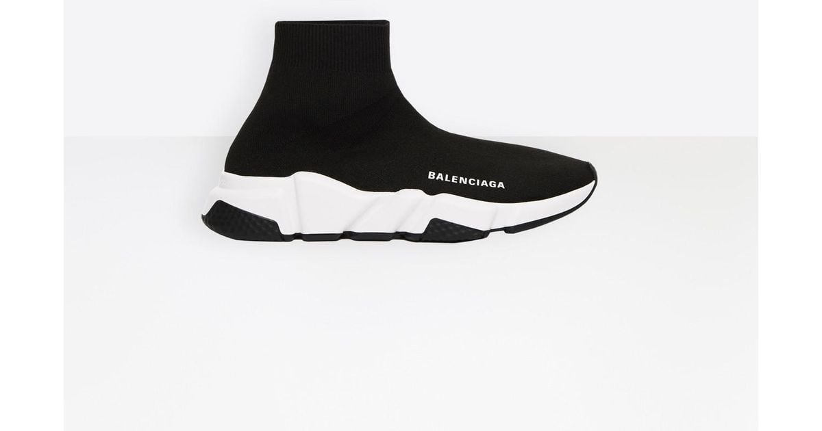 Balenciaga Leather Speed 2.0 Lace-up Sneakers in Black - Save 43% - Lyst