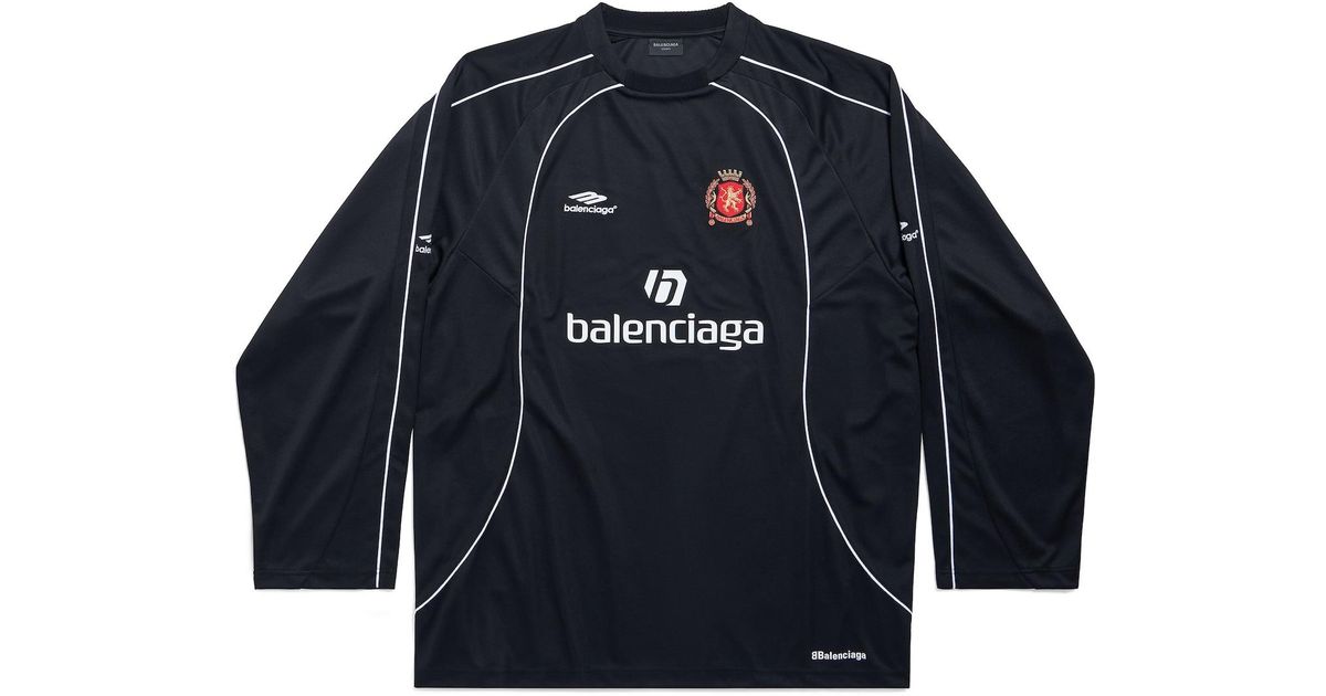 Balenciaga Soccer Long-sleeve T-shirt in Blue for Men | Lyst Balenciaga Soccer Long-sleeve T-shirt in Blue for Men | Lyst