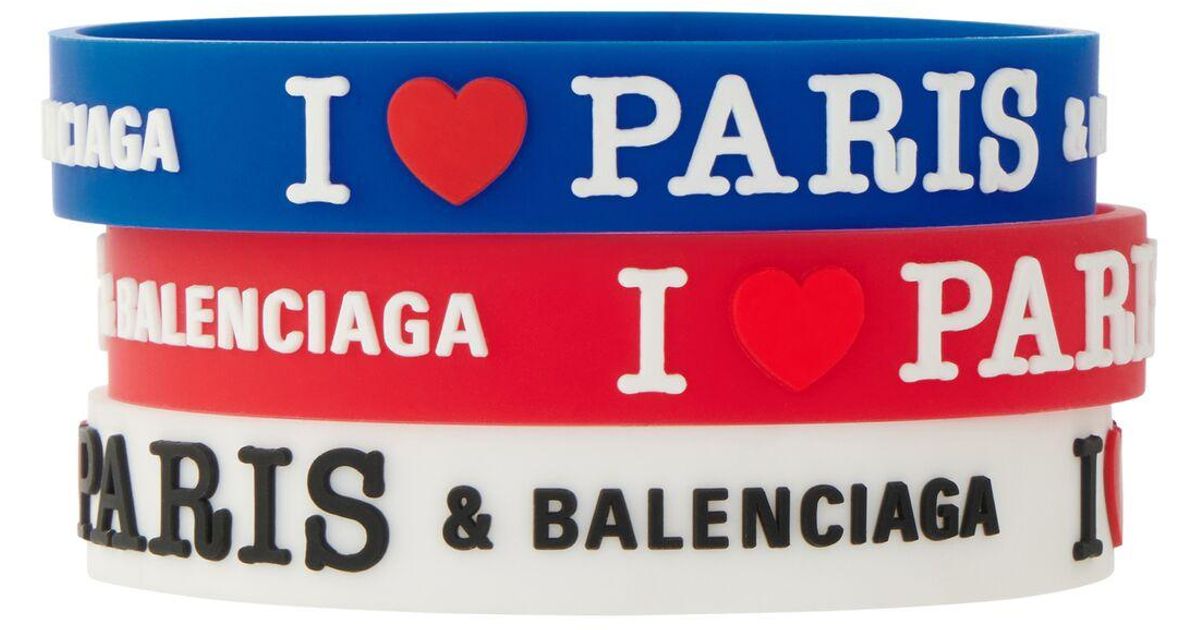 Balenciaga Paris Souvenir Champion Bracelet Set in Blue | Lyst